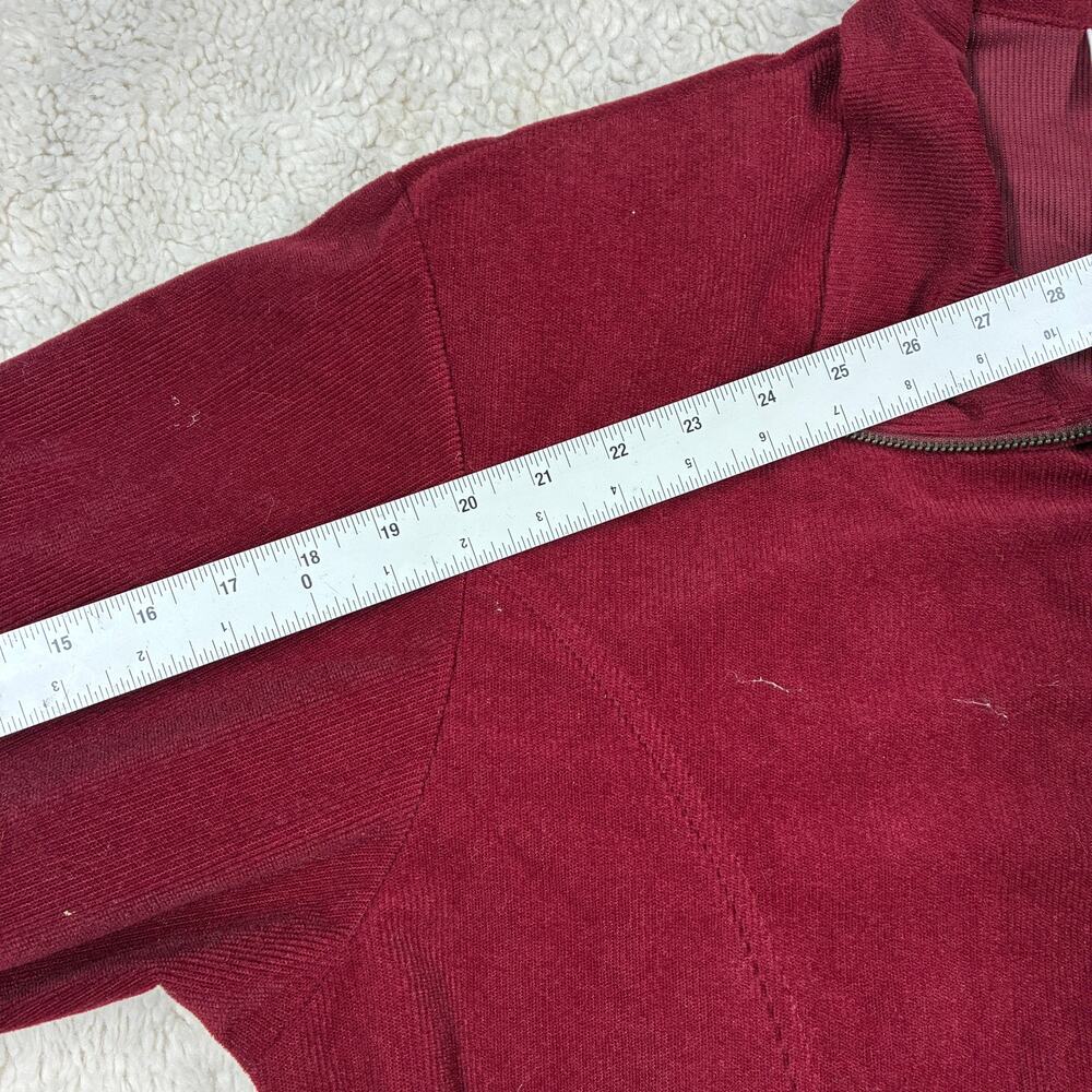 Graff Vintage Jacket Womens Medium Red Full Zip Corduroy USA Made Zip Pockets - Picture 7 of 8